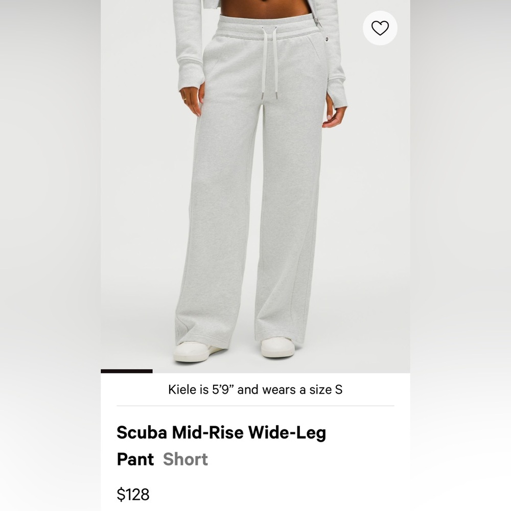 Lululemon Scuba Wide Leg Pants Short* size S